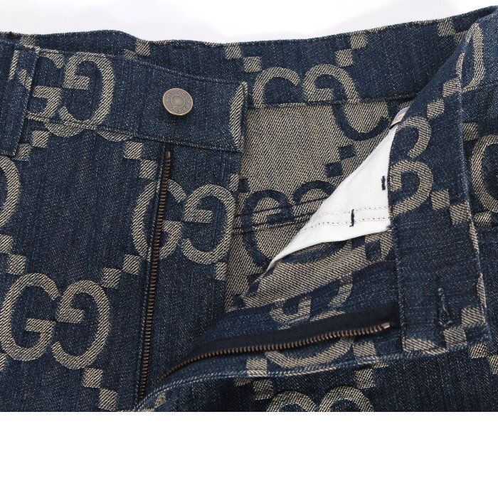 お値下げ!】 グッチ GUCCI ジャンボ GG デニム ショートパンツ 674371