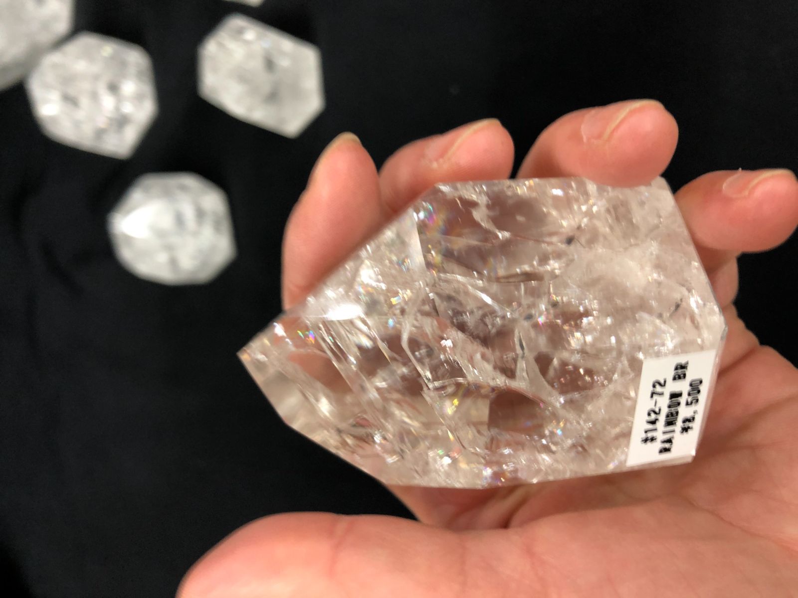  水晶ポイントBOX クラック水晶 アイリスクオーツ |コリント産 花瓶 置物 インテリア小物