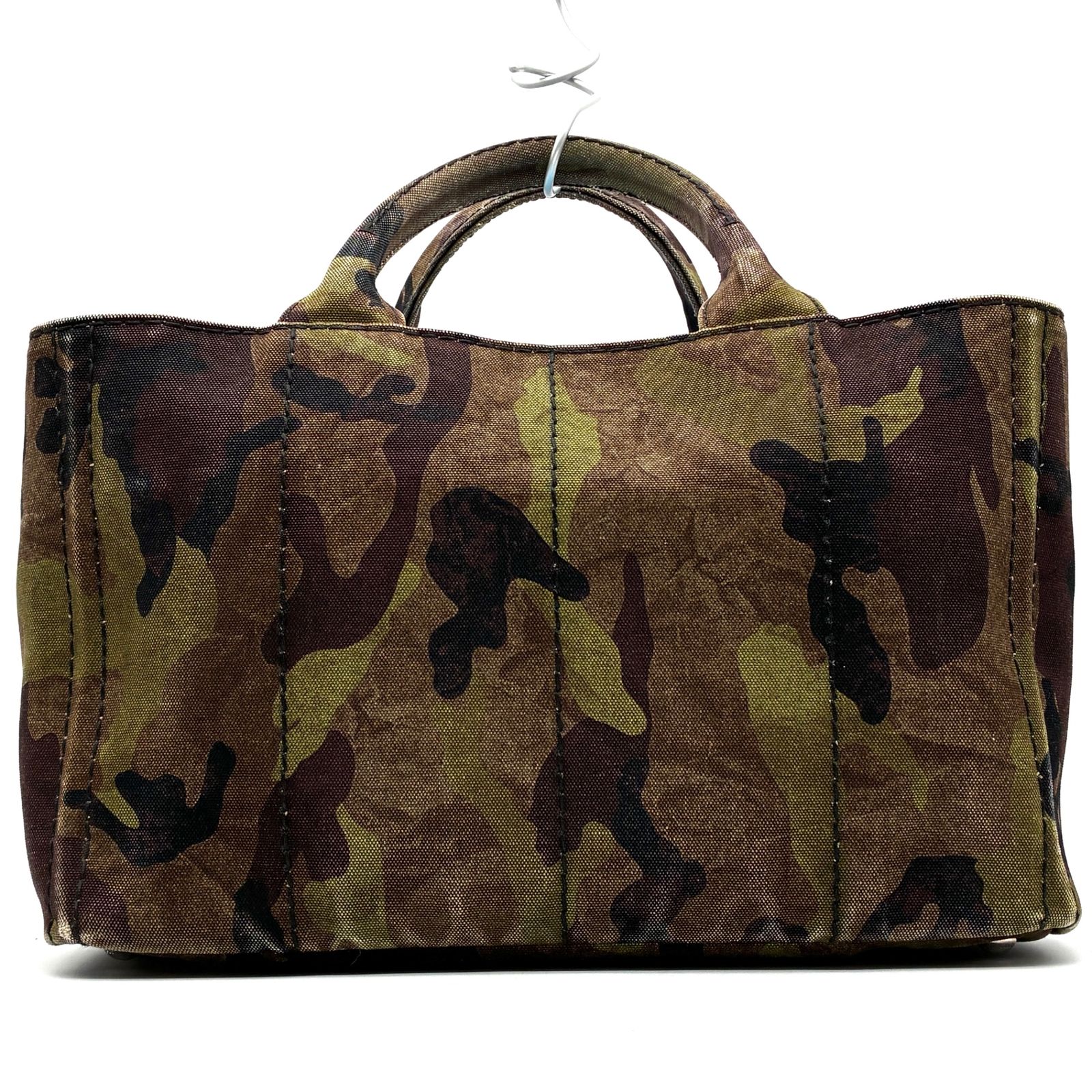 美品 PRADA プラダ 2way ハンドバッグ トートバッグ カナパ L カモフラ 