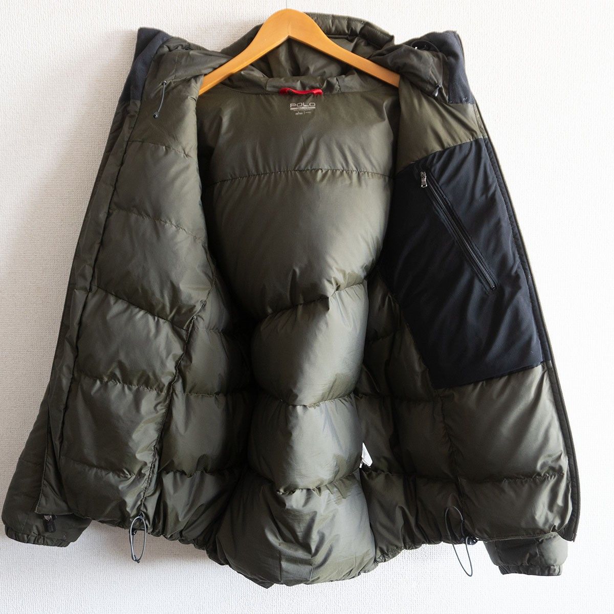 【美品】POLO SPORT 【750FILL ダウン パーカー ジャケット】L カーキー ポロ スポーツ s2602099