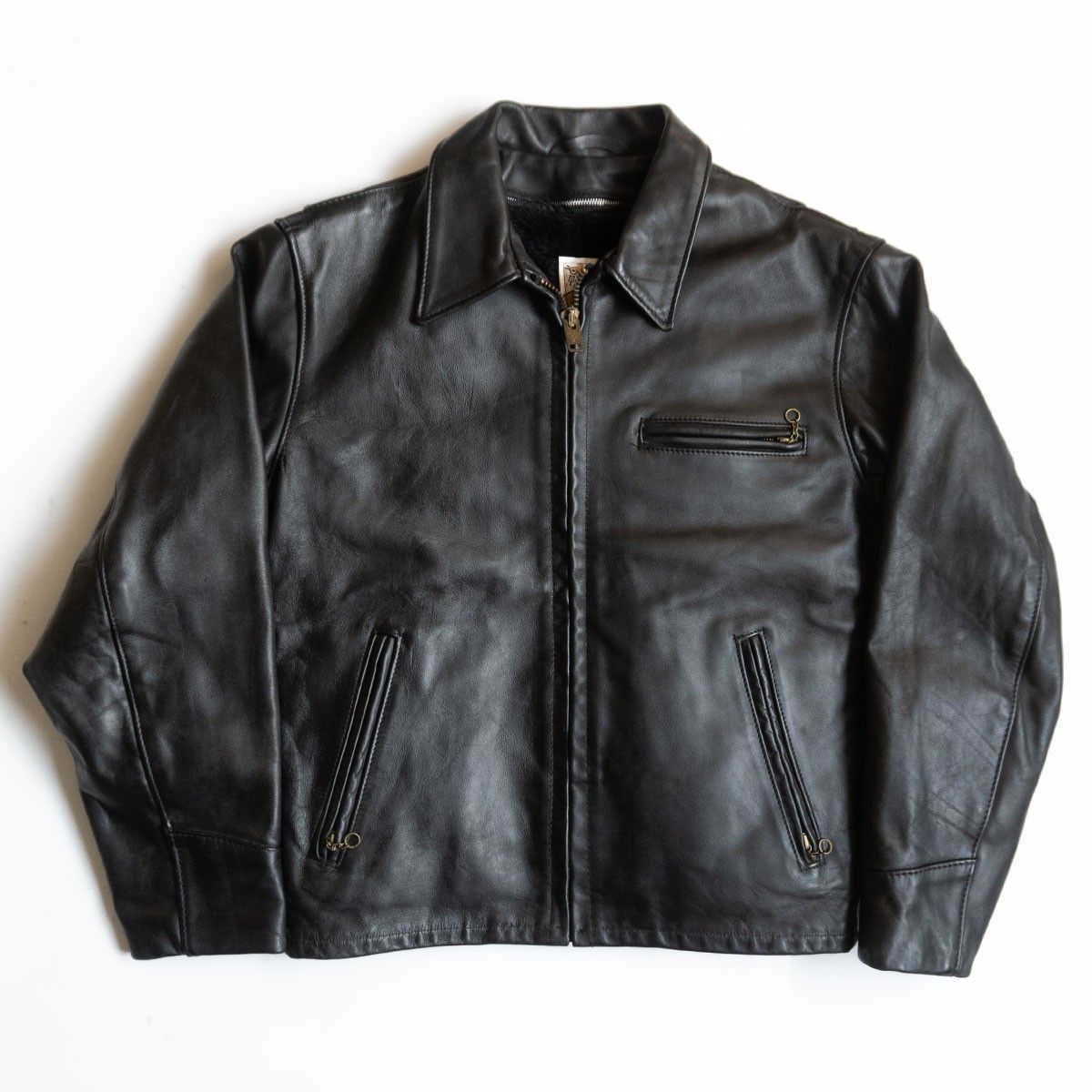 美品】SCHOTT【AT101/シングルライダースジャケット】40 襟 レザー 