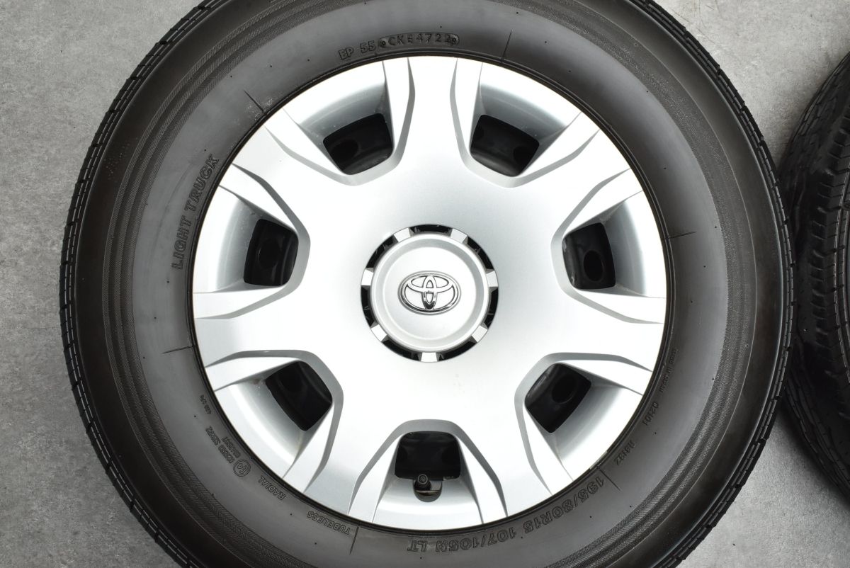 夏タイヤセット】トヨタ 200 ハイエース 純正 15in 6J+35 PCD139.7