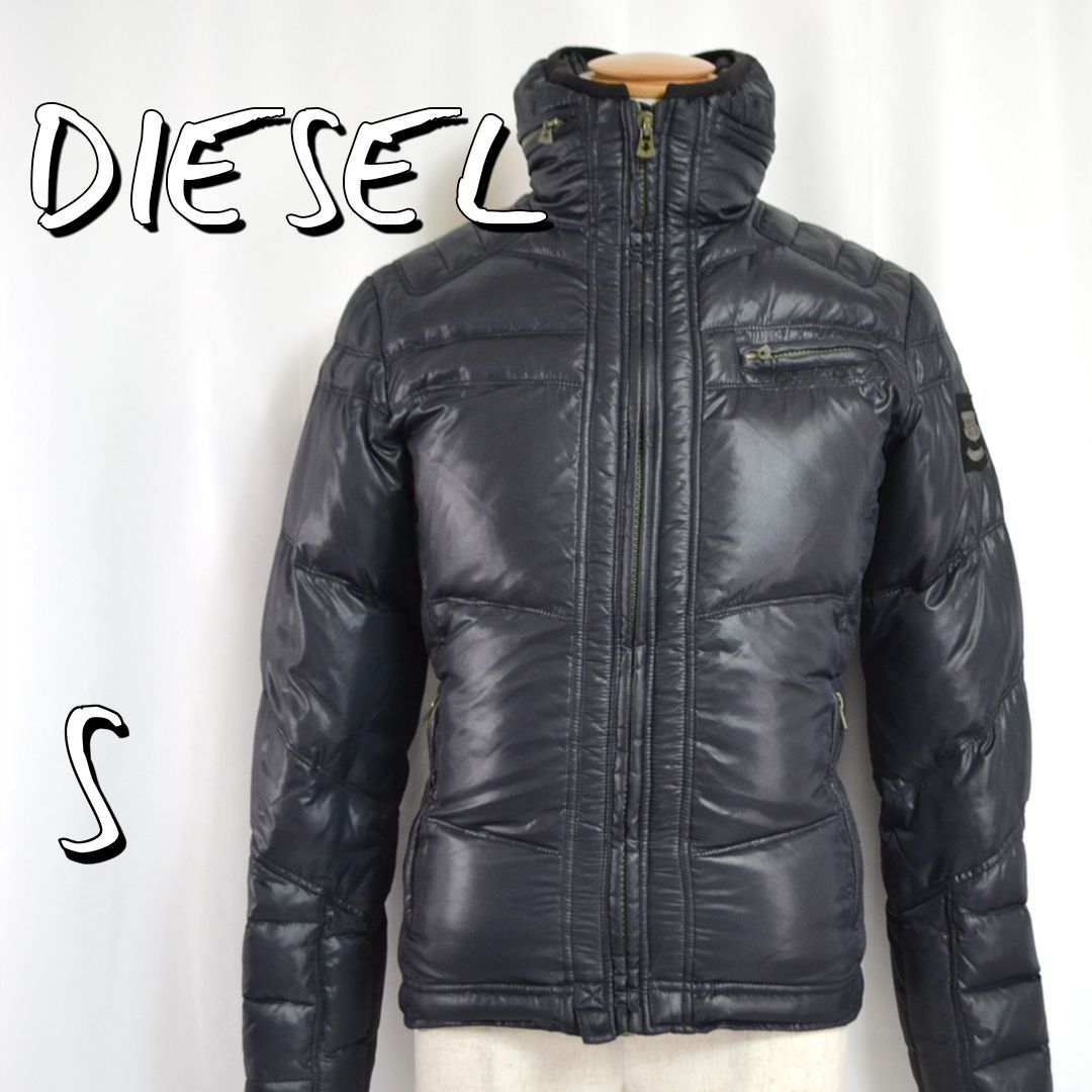 【最終値下げ】Y2K DIESELレザージャケット 美品 極美品】DIESELディーゼル Y2K ライダース型 ダウンジャケット