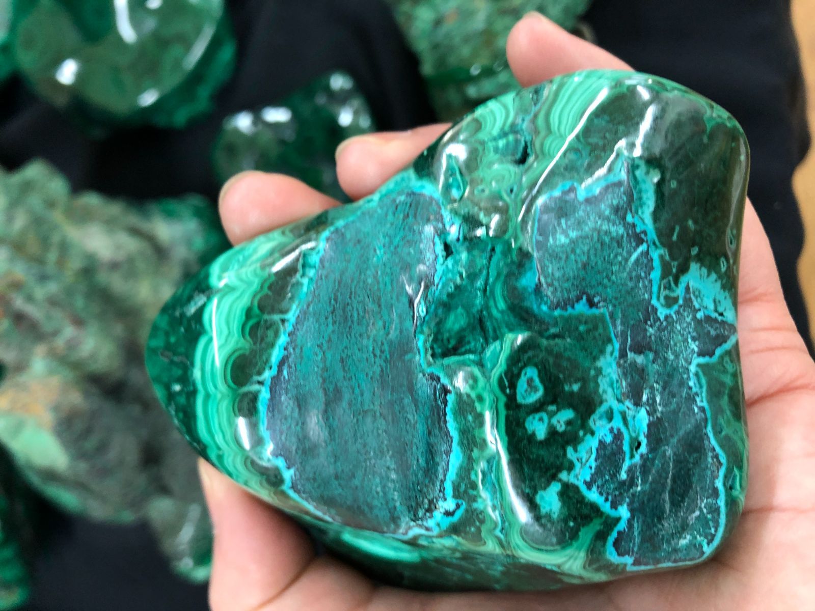 天然石マラカイトBOX|コンゴ産