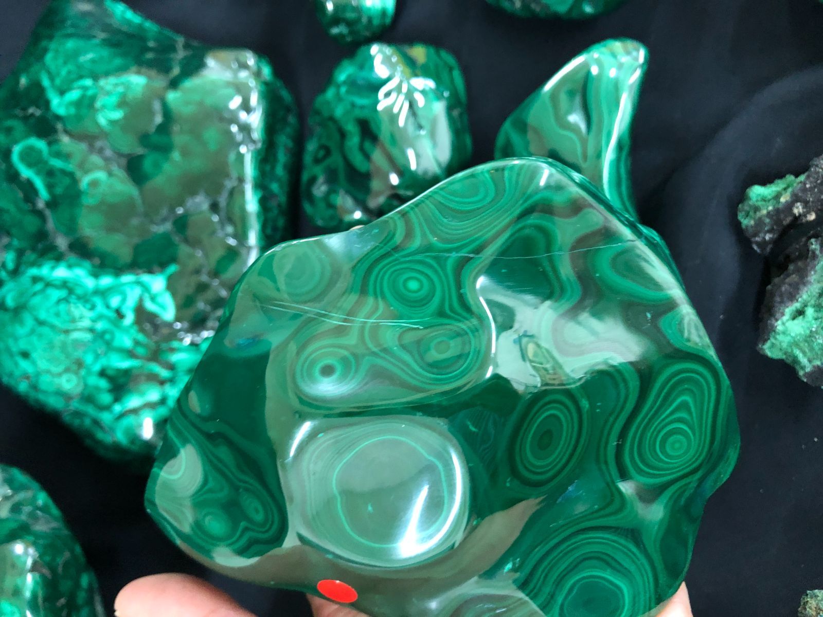  天然石マラカイトBOX|コンゴ産 卓上アクセサリー 置物 インテリア小物