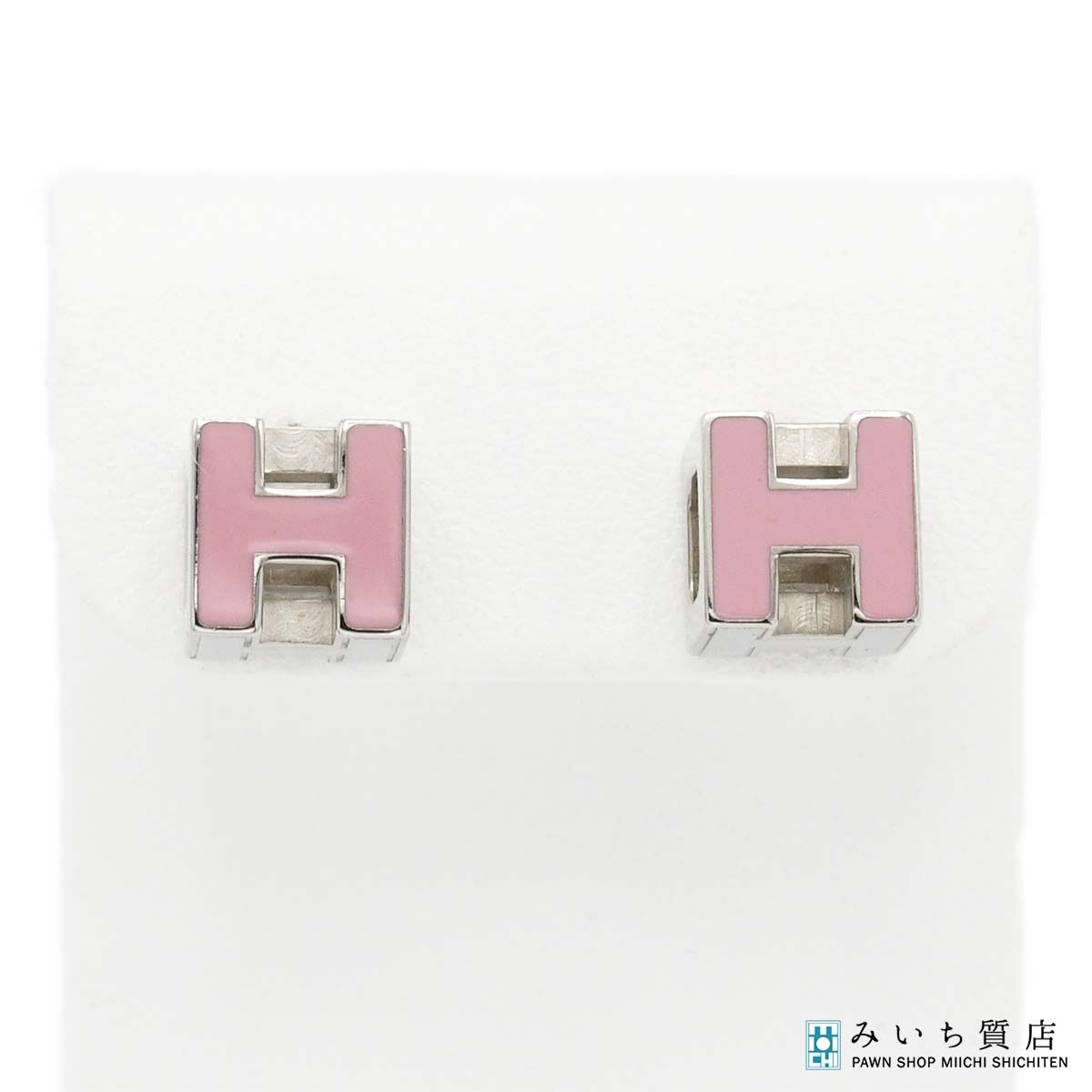 HERMES エルメス ピアス カージュ ド アッシュ Hキューブ Hロゴ 