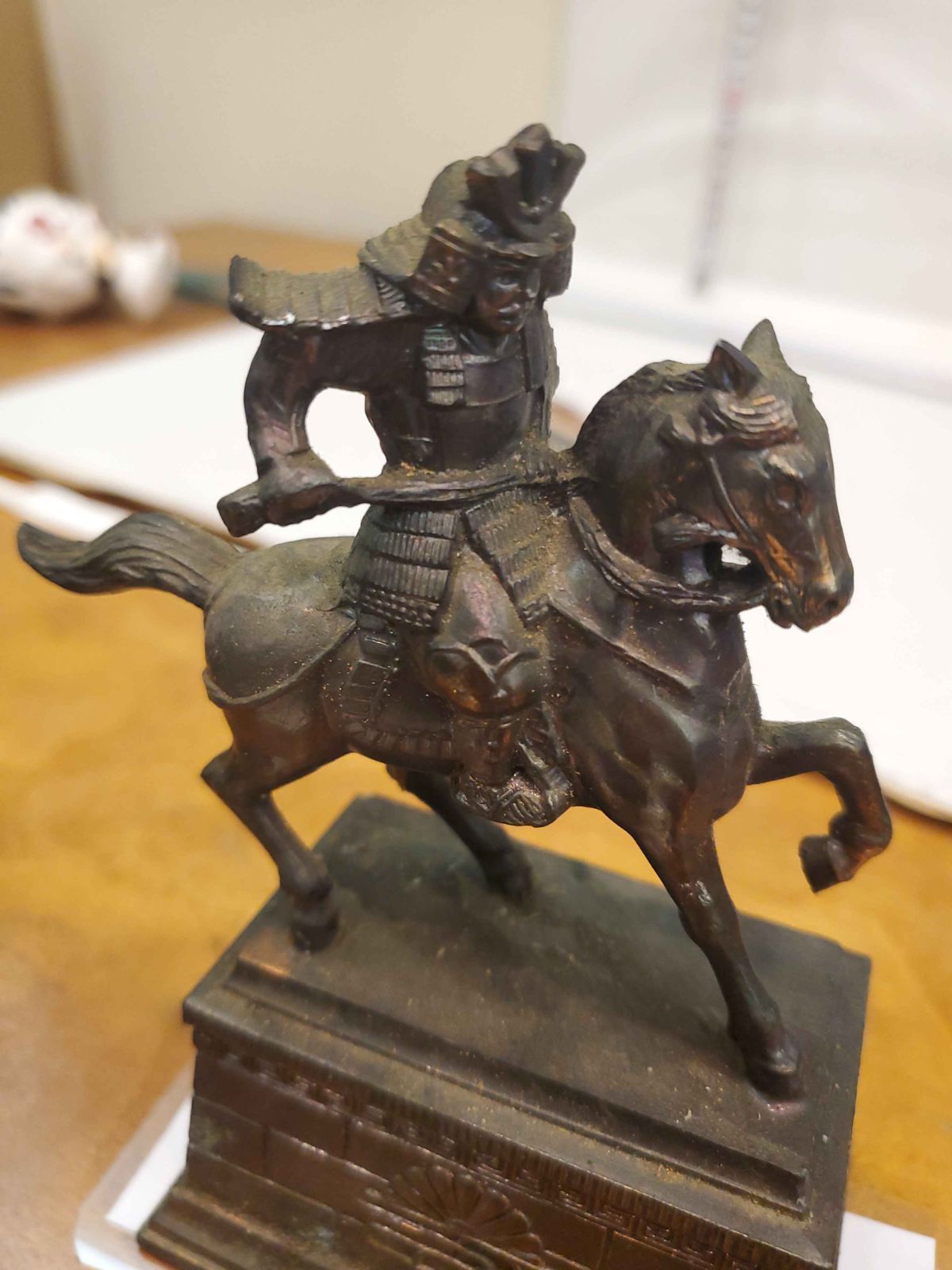 楠木正成公 騎馬像 銅像 骨董 アンティーク - メルカリ