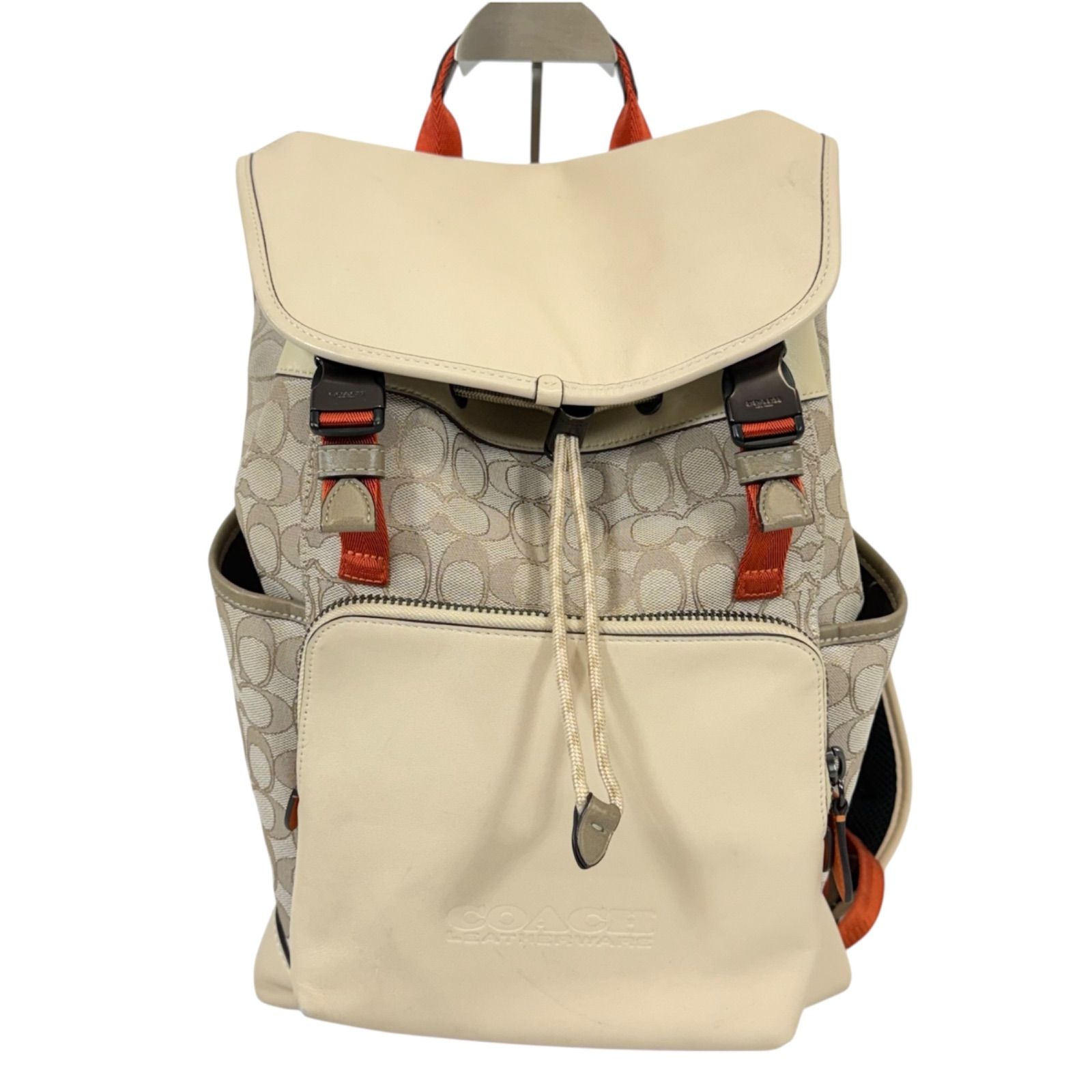 大容量 A4収納・美品】COACH League flap リーグ フラップ バック 
