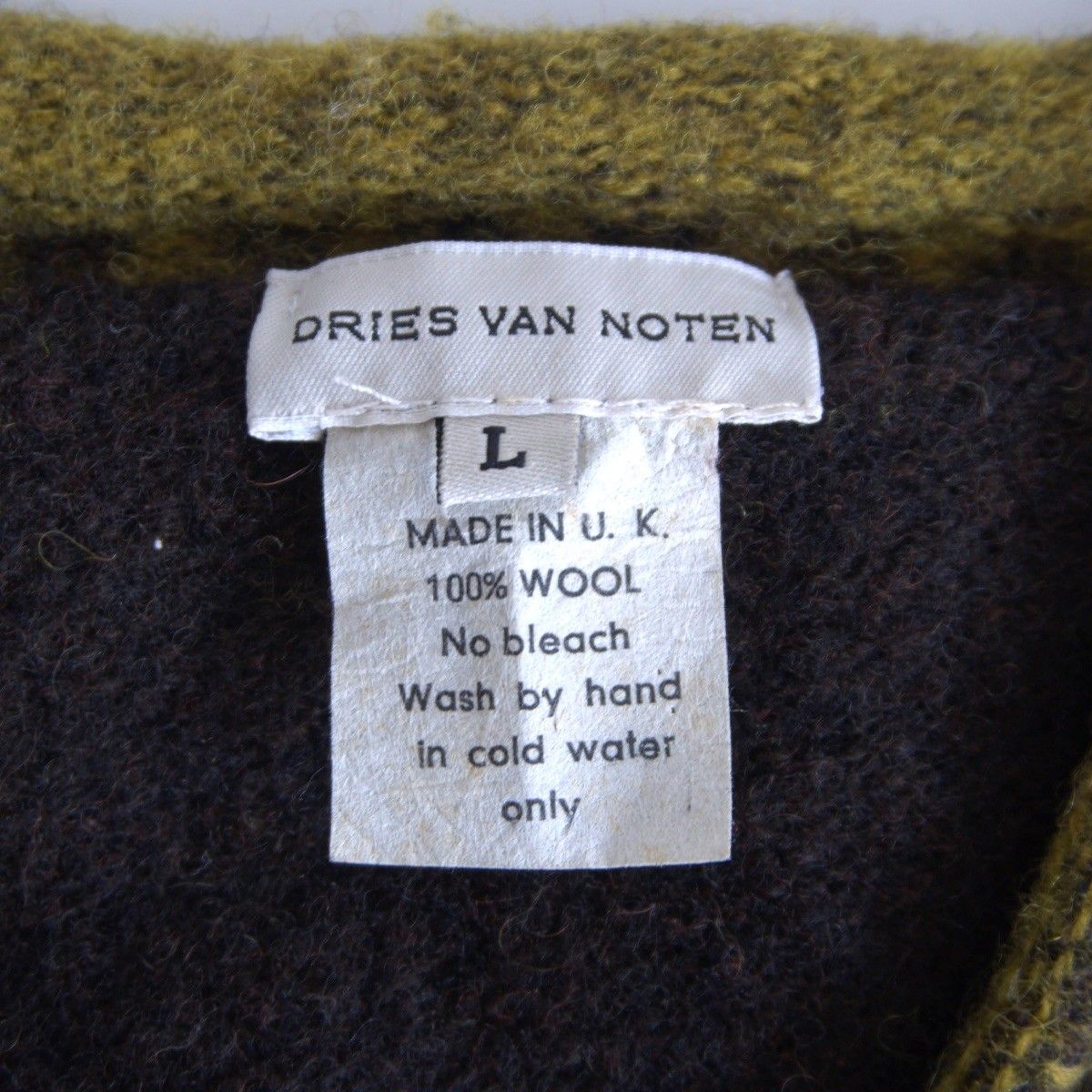 90s-00s/ライカ期】DRIES VAN NOTEN【V-NECK SWEATER】L Vネック 