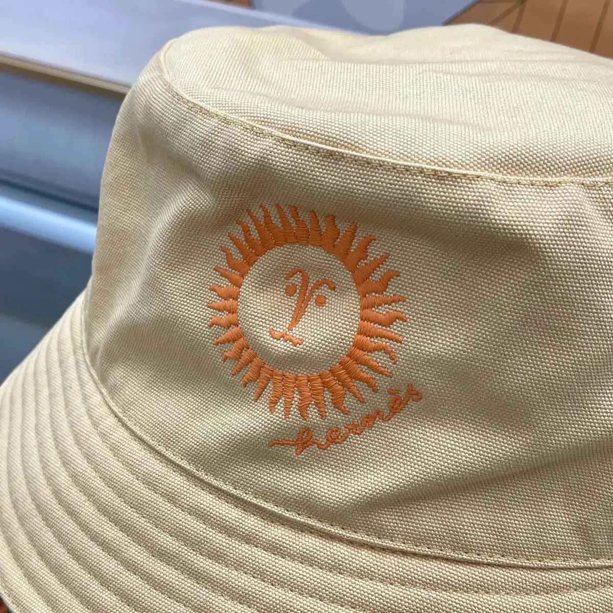 展示級 Hermes サンシャイン コットン バケットハット イェロー 58 