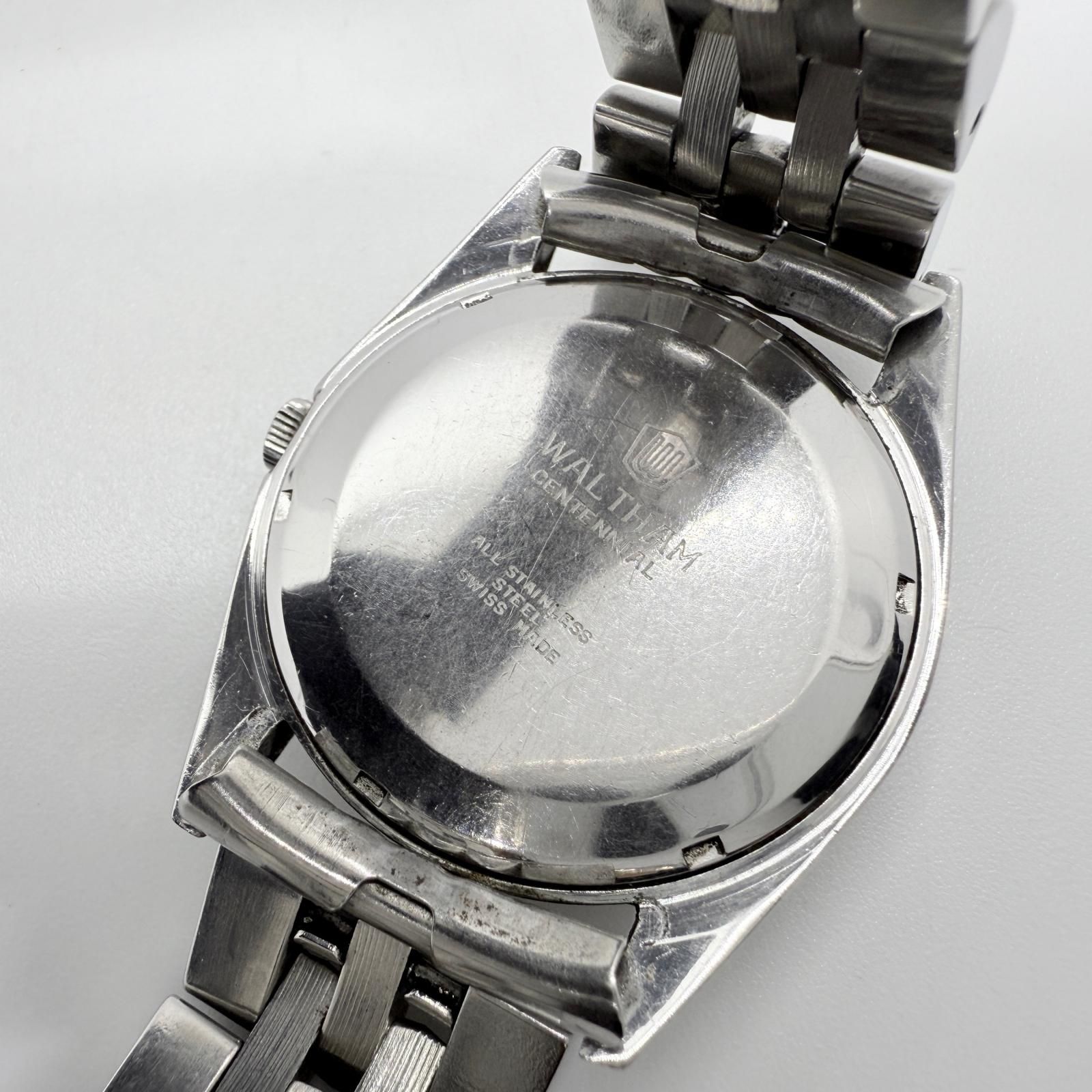  WALTHAM ウォルサム 100 JEWELS CENTENNIAL シルバー AT メンズ オートクロン 腕時計 冬コーデ 自動巻き時計 腕時計(アナログ)