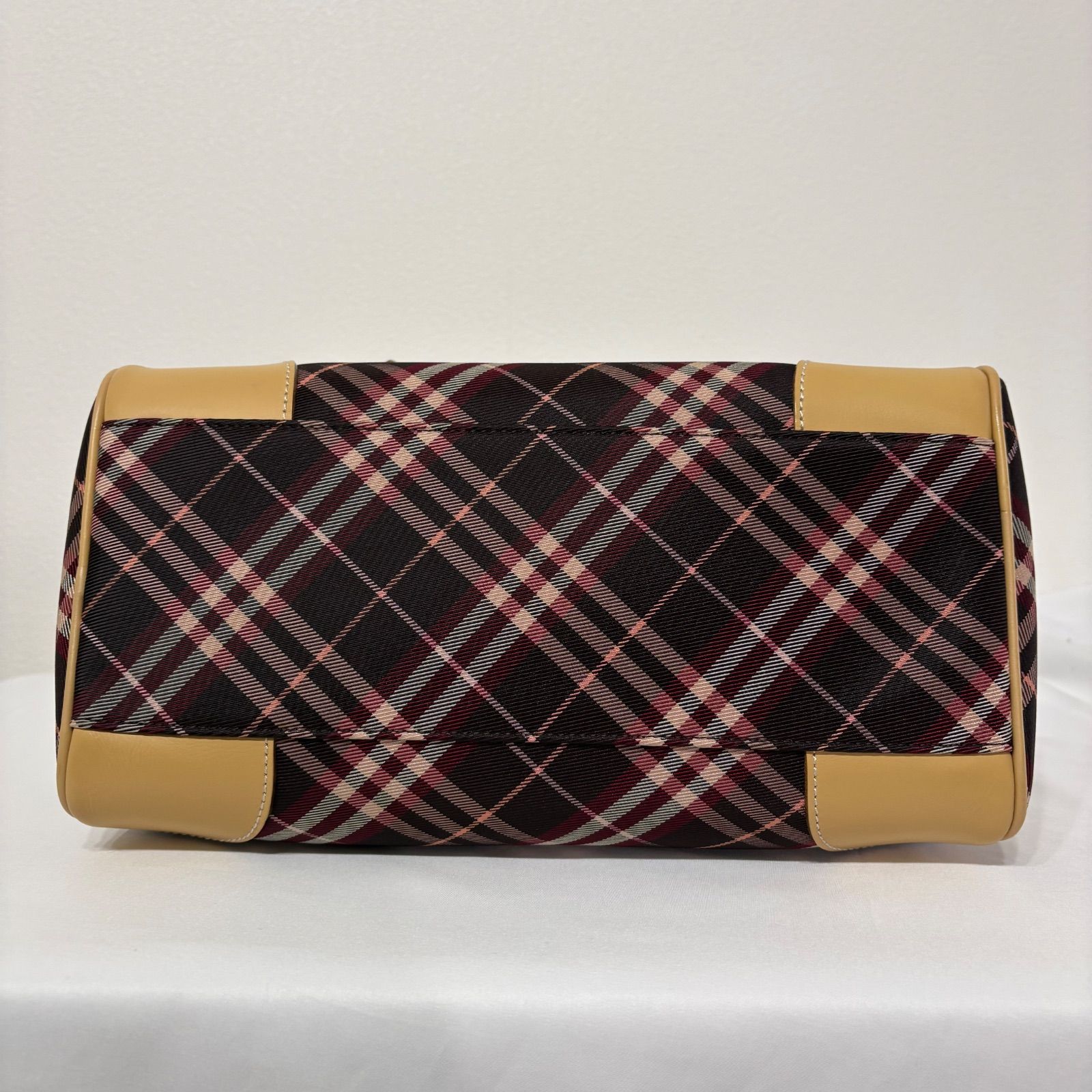 極美品 BURBERRY BLUE LABEL ハートチャーム ミニボストン
