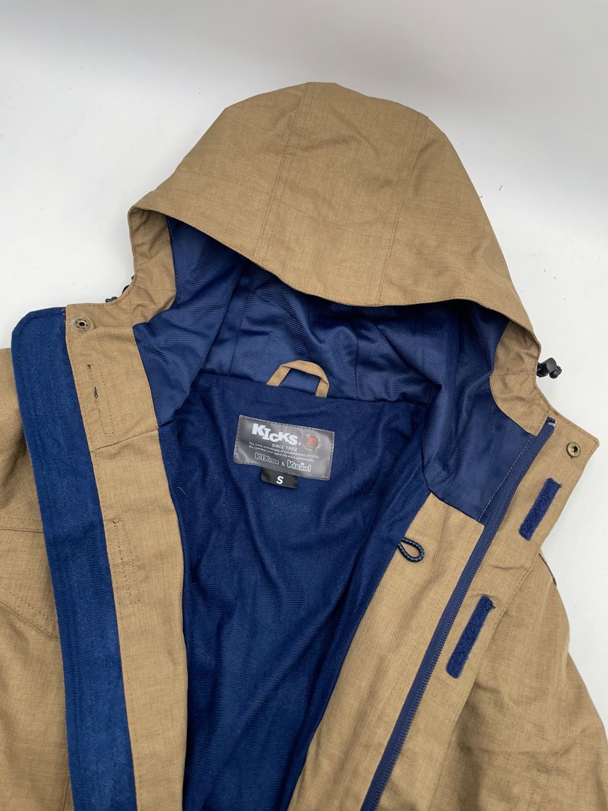 CS2257 キックス スノボ スキーウェア フルボディスーツ ブラウン S