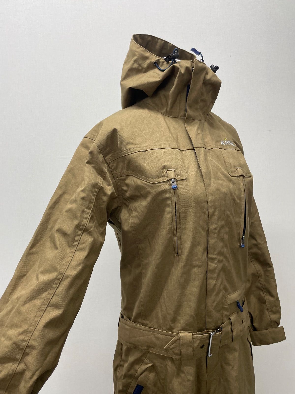 CS2257 キックス スノボ スキーウェア フルボディスーツ ブラウン S