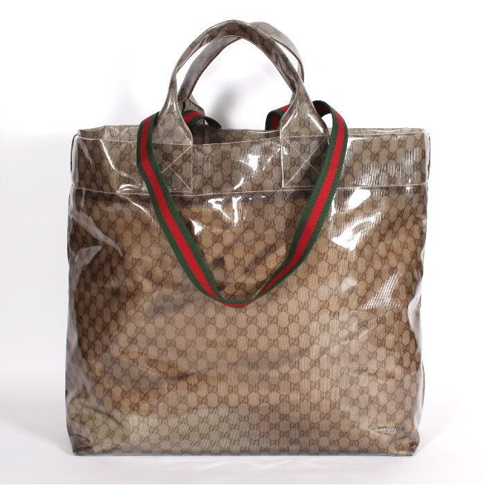 GUCCI グッチ シースルー トート バッグ 779510 FAC9Y 9777 ベージュ 
