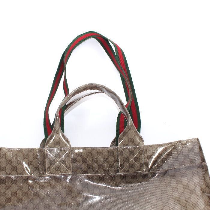 GUCCI グッチ シースルー トート バッグ 779510 FAC9Y 9777 ベージュ 
