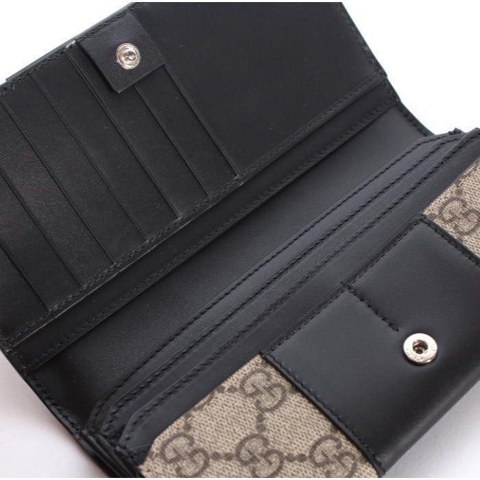 GUCCI グッチ 長財布 札入れ ベージュブラック 779878 KGDHN 9769 GG