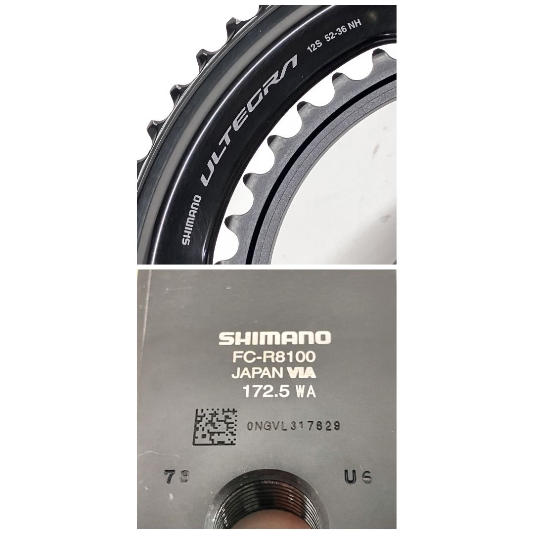 SHIMANO ULTEGRA FC-R8100 クランクセット 172.5mm 52-36T 2×12S