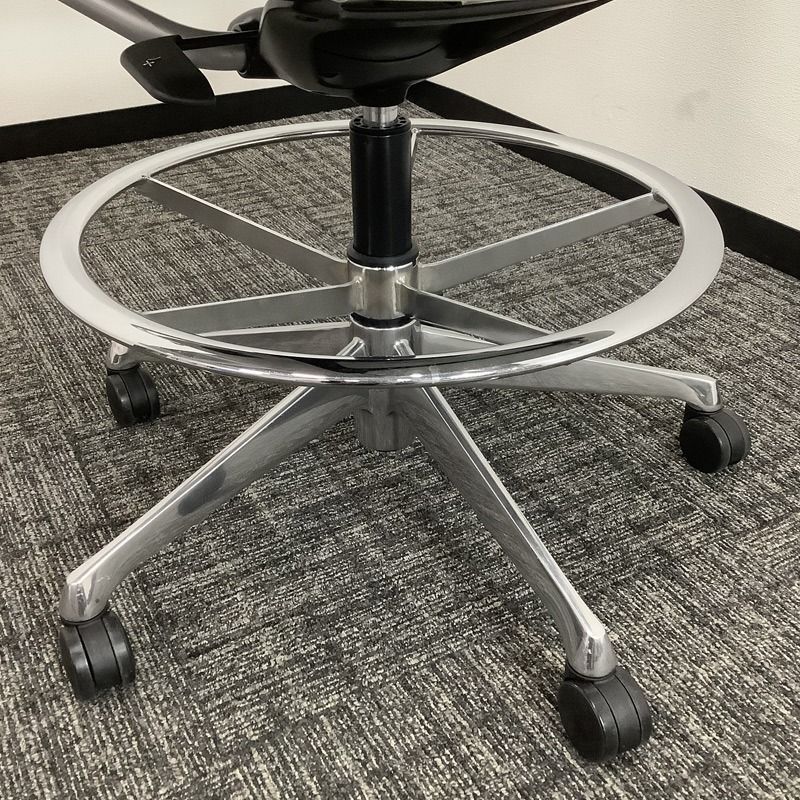  ミーティングチェア 2脚セット オカムラ グラータ Grata ハイタイプ ハイチェア 肘無し 5本脚 キャスター付き 地域 送料無料 耐荷重150kg オフィスチェア ワークチェア 椅子 チェア