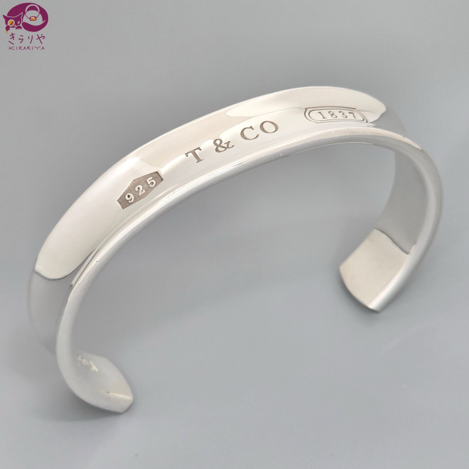 TIFFANY&CO. ティファニー 1837 ワイド カフ バングル ブレスレット 腕
