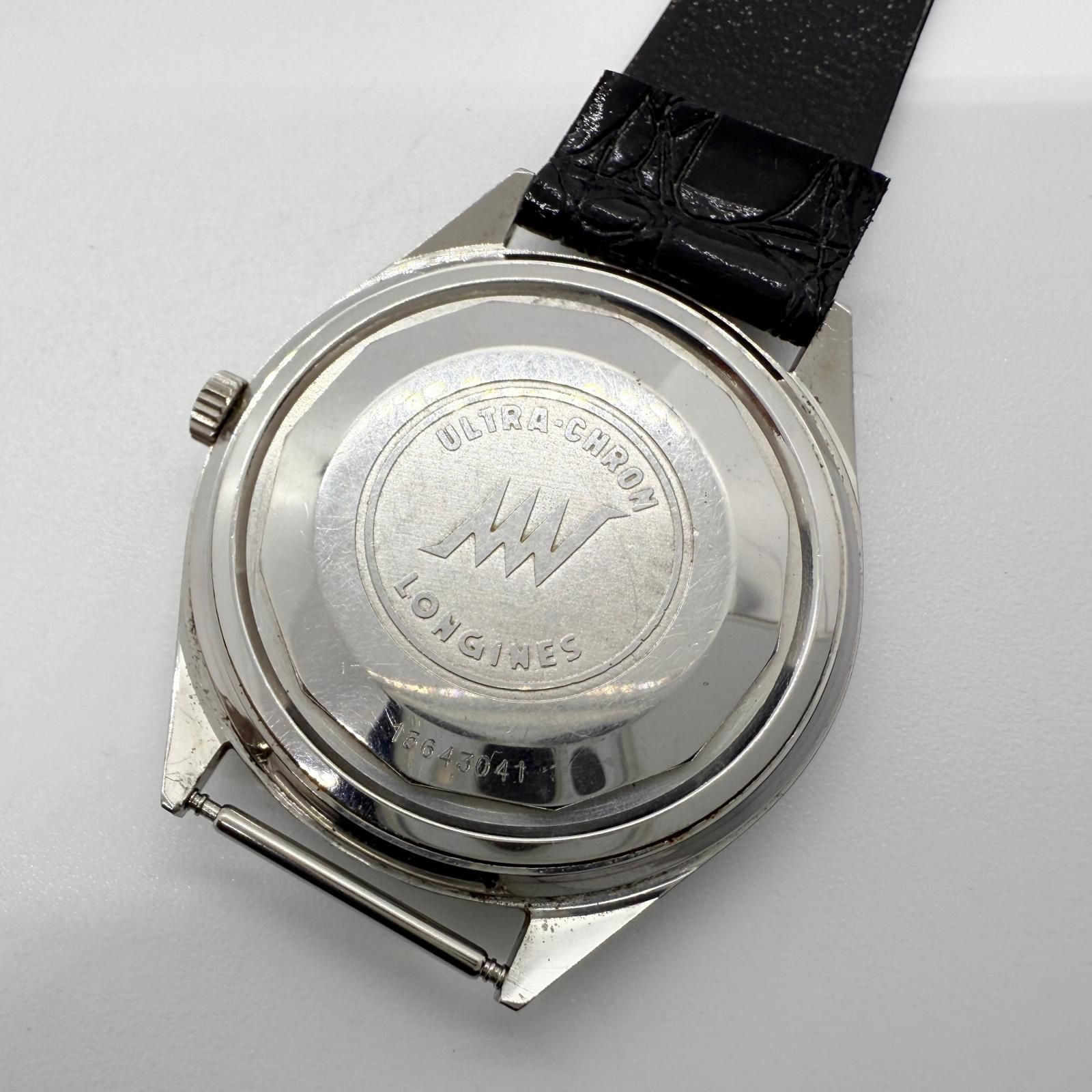  LONGINES ロンジン ウルトラクロン 15643041 ゴールド AT メンズ クロスライン バネ棒取れ ヴィンテージ 腕時計 フルジップ 自動巻き時計 腕時計(アナログ)