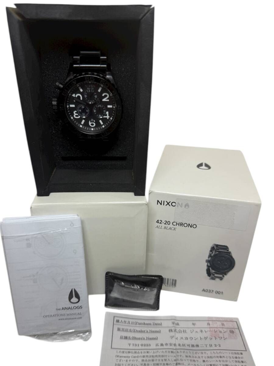 NIXON ニクソン 42-20 CHRONO メンズ腕時計 ALL BLACK ダイバーズ 200M