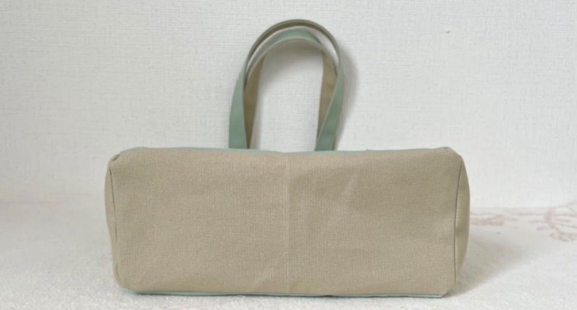 縦長Lサイズ】 縦長トートバッグ スモーキーセラドン 帆布 倉敷帆布 