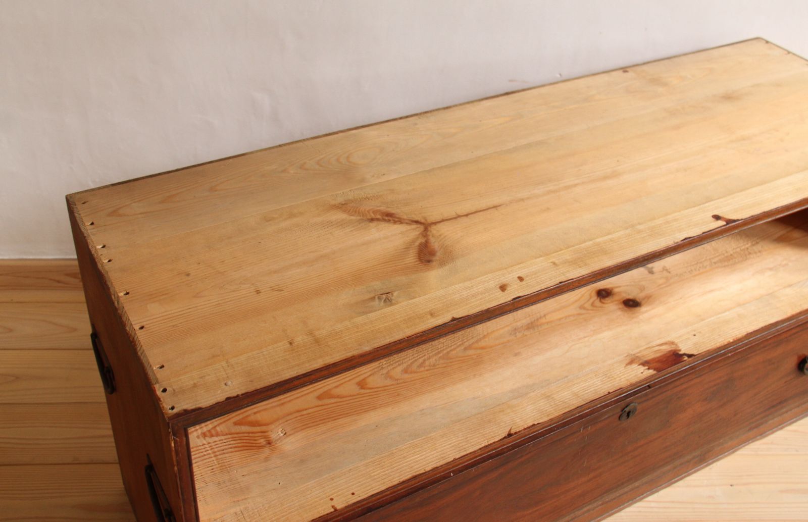 ローボード 収納棚 棚 無垢材 引き出し 古道具 古家具 ビンテージ