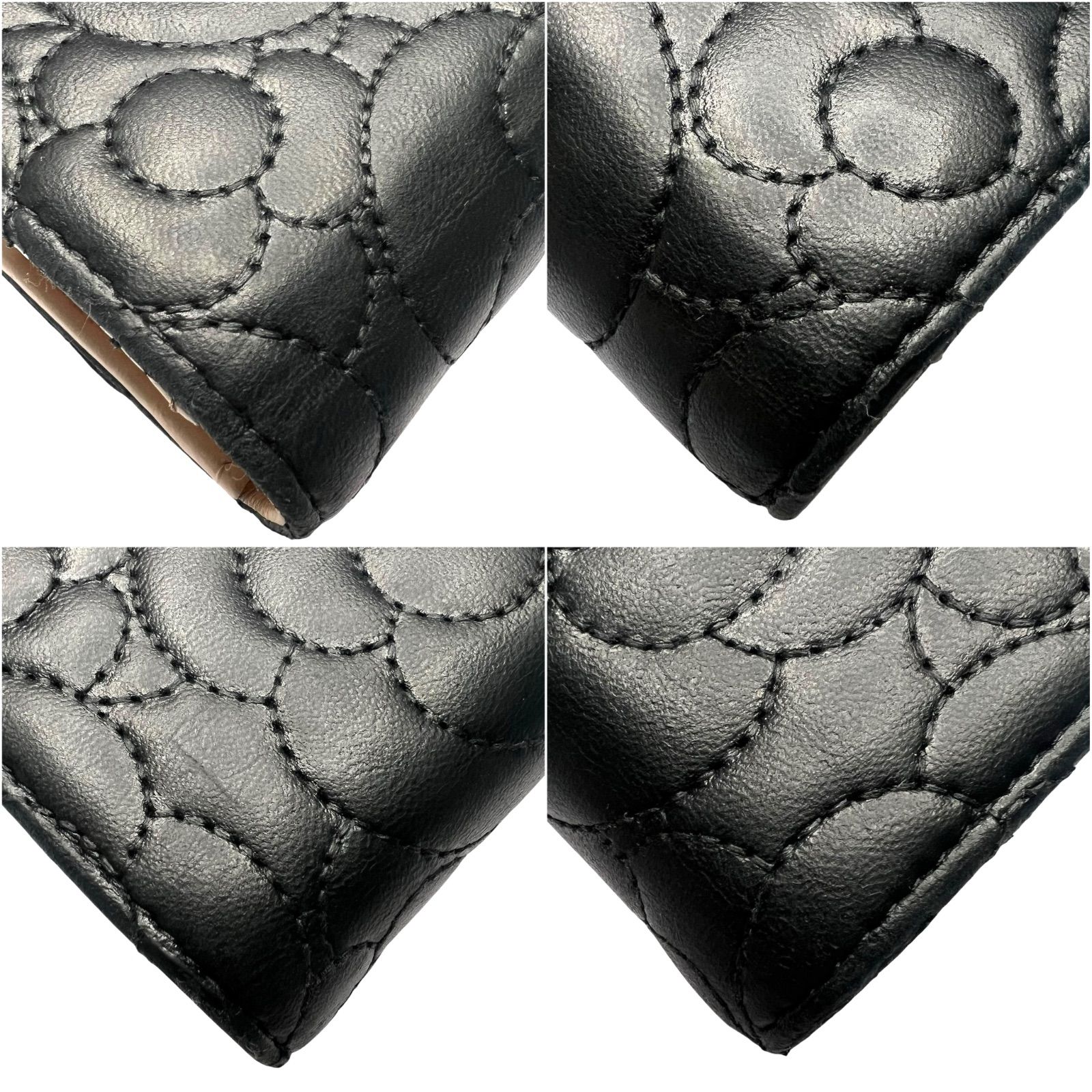 CHANEL シャネル カメリア エンボス 三つ折り財布 コンパクト