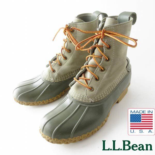 USA製 L.L.Bean 6ホール ビーンブーツ グリーン系 メンズ26.5cm程度