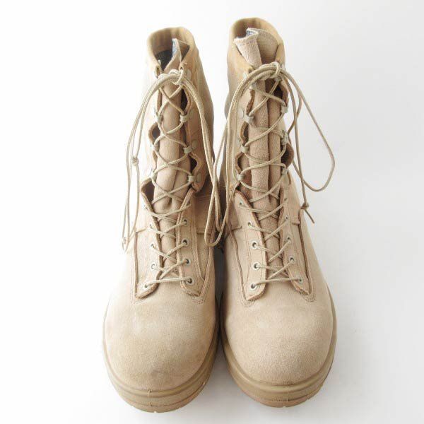 美品 USA製 BELLEVILLE 米軍 レザー×ゴアテックス コンバット ブーツ 12.5W 幅広30.5cm TAN 大きいサイズ アメリカ製 D153-32-0033ZT