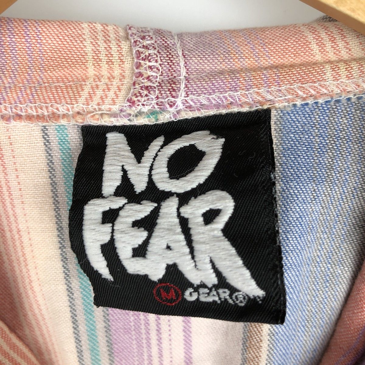 90\u0027s 古着 90年代 ノーフィア NO FEAR ストライプ柄 マルチ 