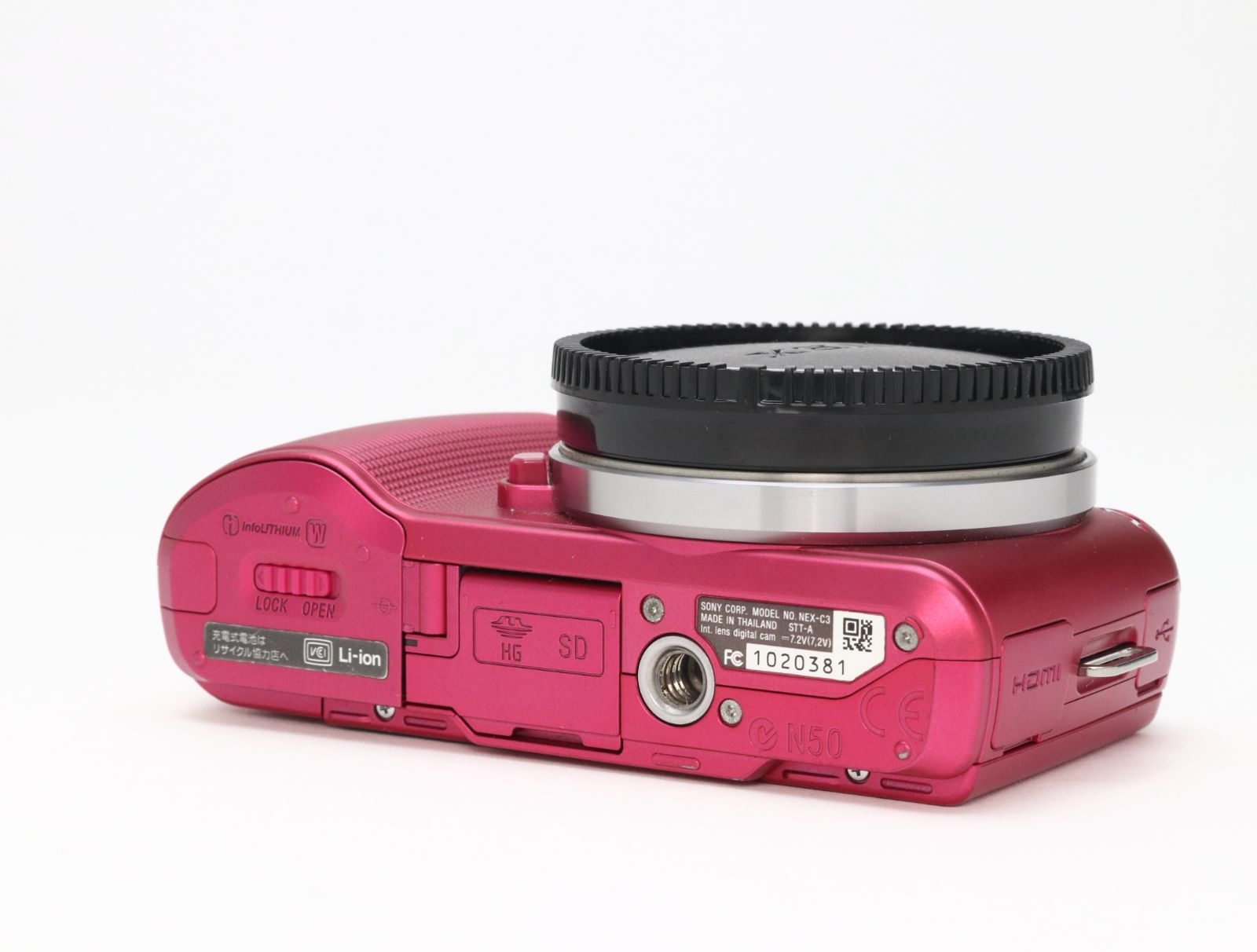 C (やや難あり) SONY ソニー α NEX-C3 ピンク ボディ シャッター数