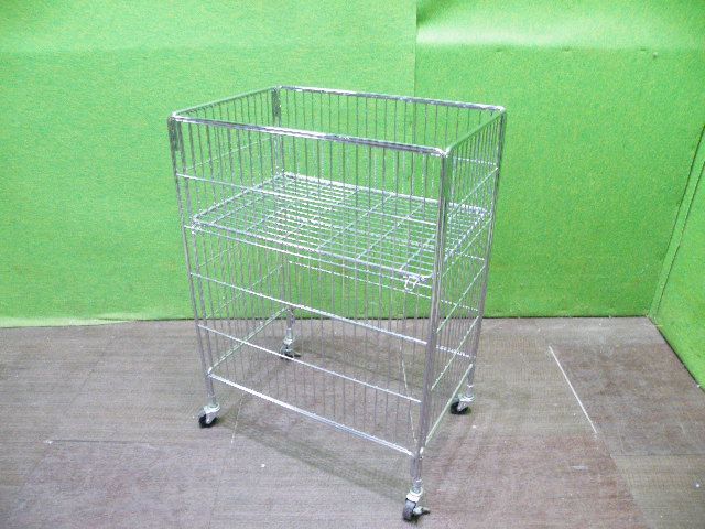 【KAWAJUN】メッシュワゴン85 W60cm×D40cm 深さ調整可■折りたたみワゴン・セール・催事■I-222 KAWAJUN】メッシュワゴン85 W60cm×D40cm 深さ調整可□折りたたみワゴン