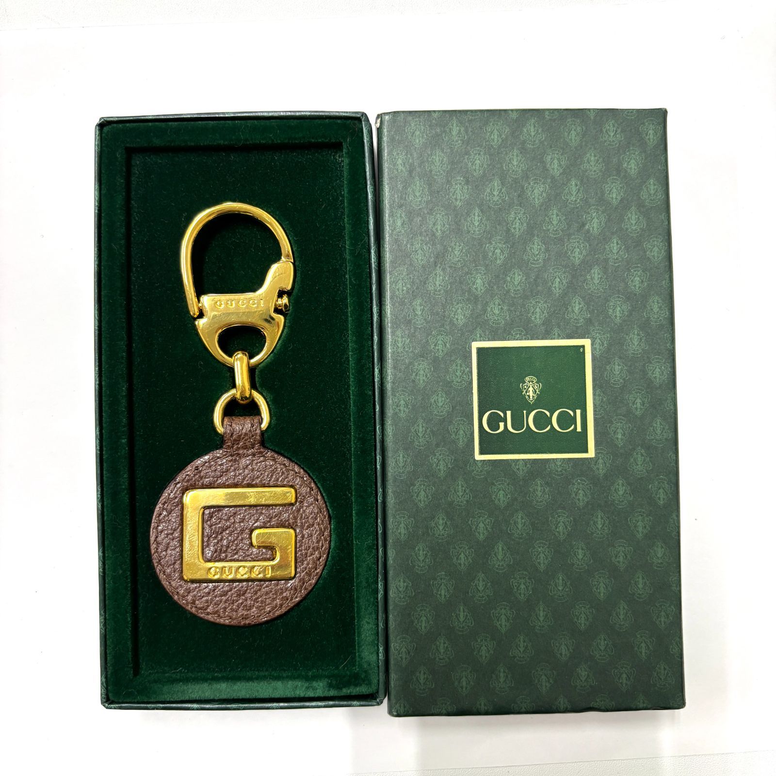 GUCCI グッチ キーホルダー ブラウン系 レザー【2-4521】 - メルカリ