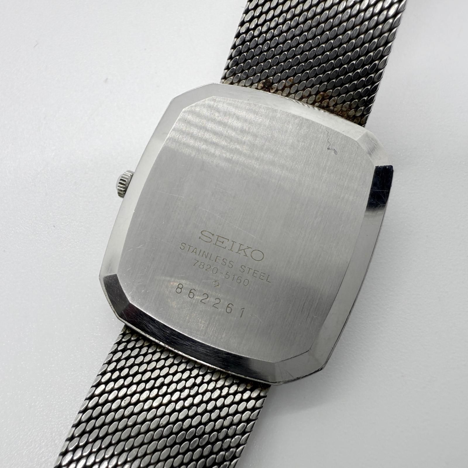 SEIKO セイコー QUARTZ 7820-5160 ブラック QZ ユニセックス シャリオ 