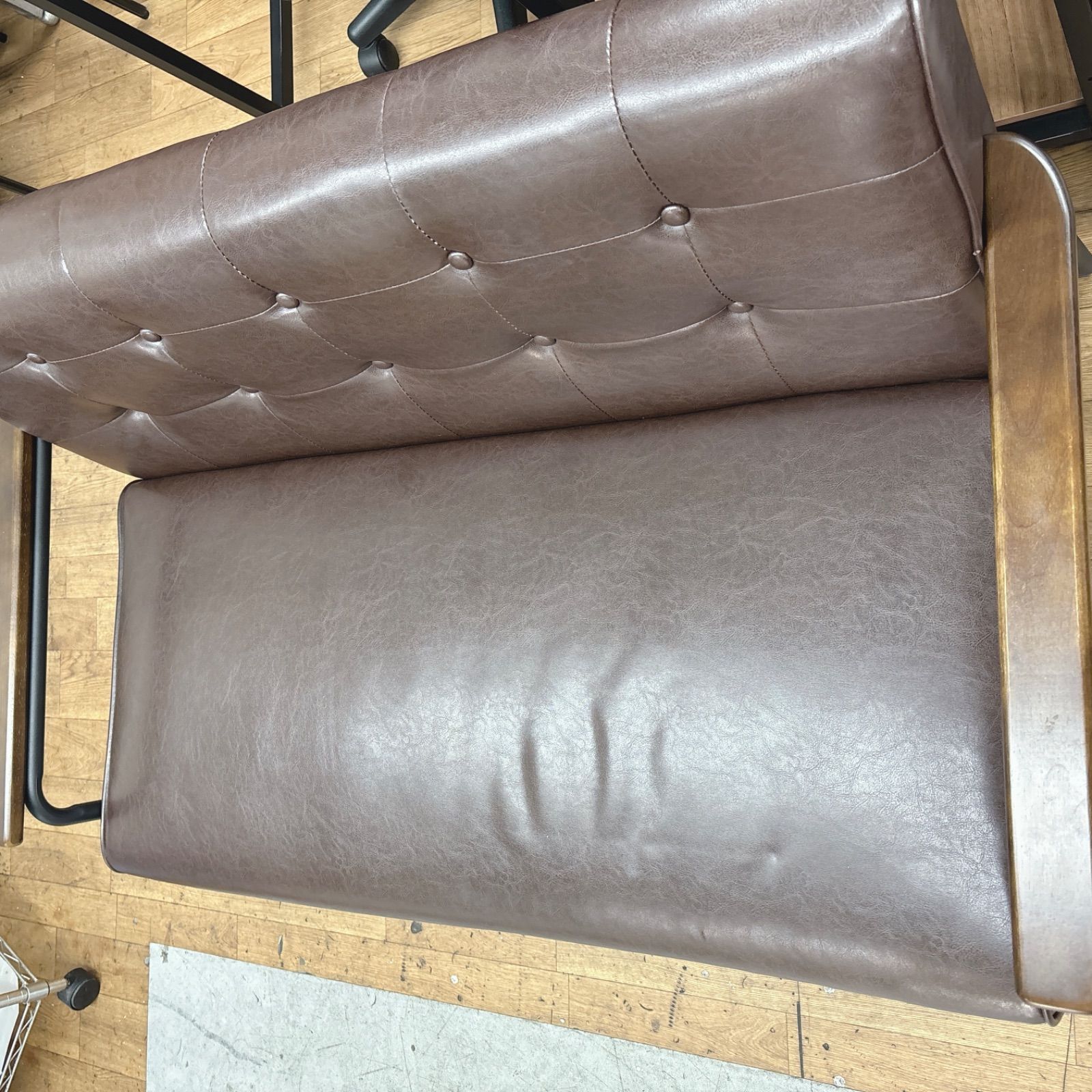 アンティーク風2Pソファ クリーニング済