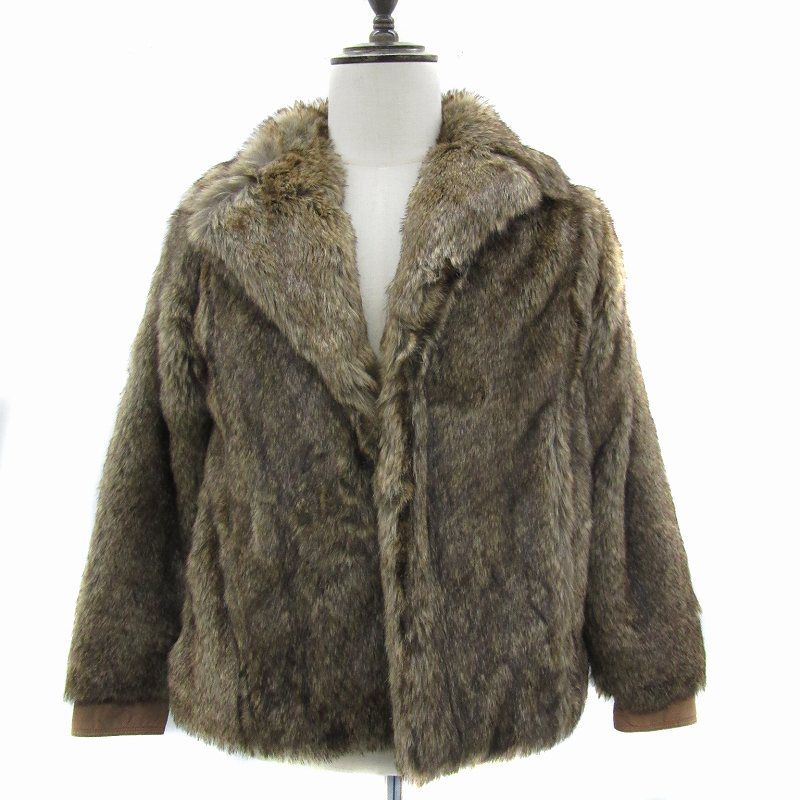 ディーゼル DIESEL フェイクファージャケット ミドル丈 オープンカラー 