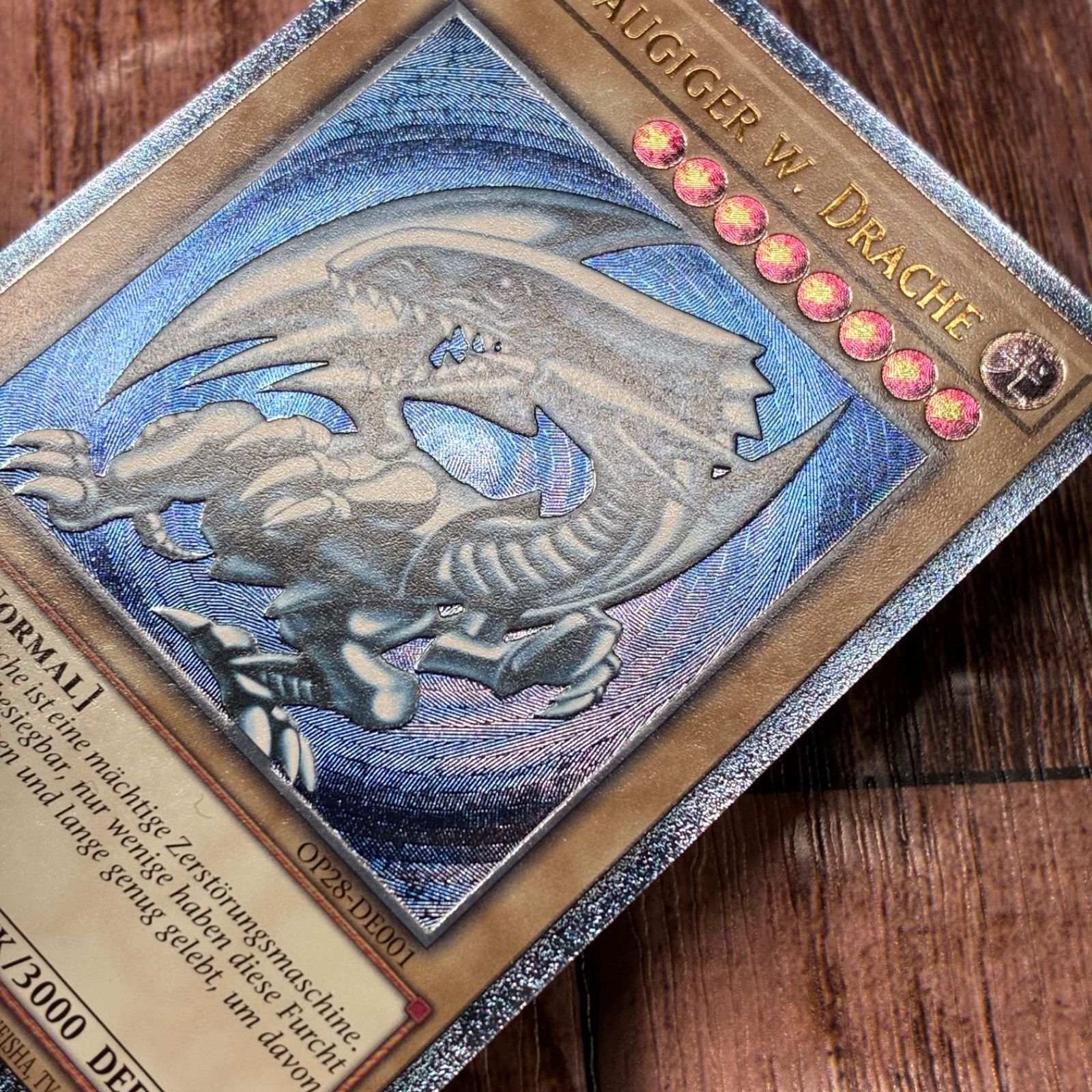 青眼の白龍 OTS28 レリーフ ドイツ語 遊戯王 EU ブルーアイズ - 0