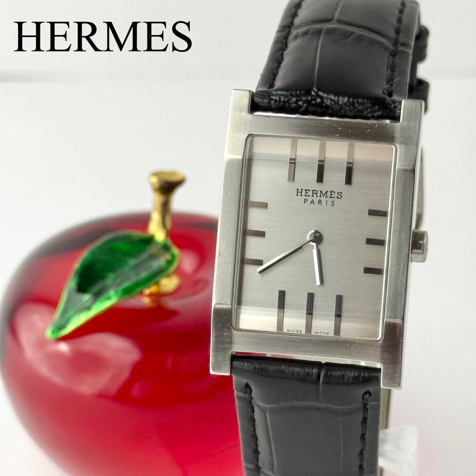 エルメス タンデム TA1.710 新品ベルト 新品電池 メンズ 腕時計 665