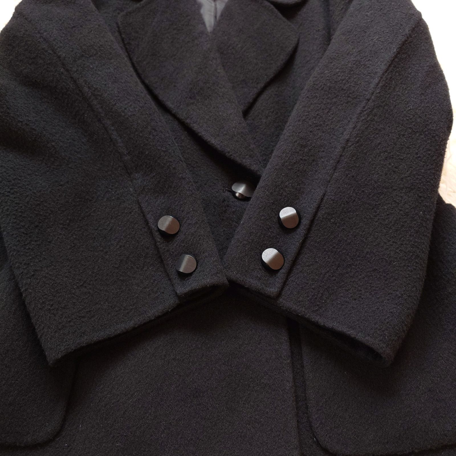 レリアン leilian カシミヤ100% ハーフコート Pコート テーラード