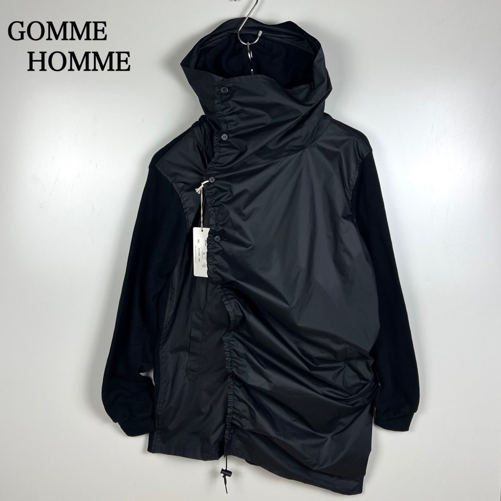 gomme HOMME ゴムオム ノーカラー 切替 ジップ ロングジップ ジャケット - メルカリ