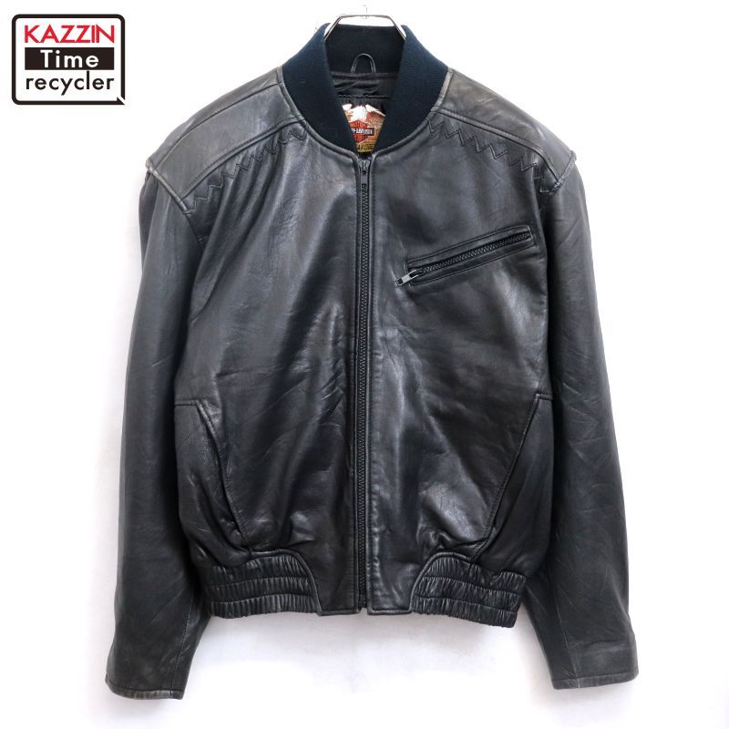 80s vintage HARLEY DAVIDSON バイカー モーターサイクル 肩パッドあり