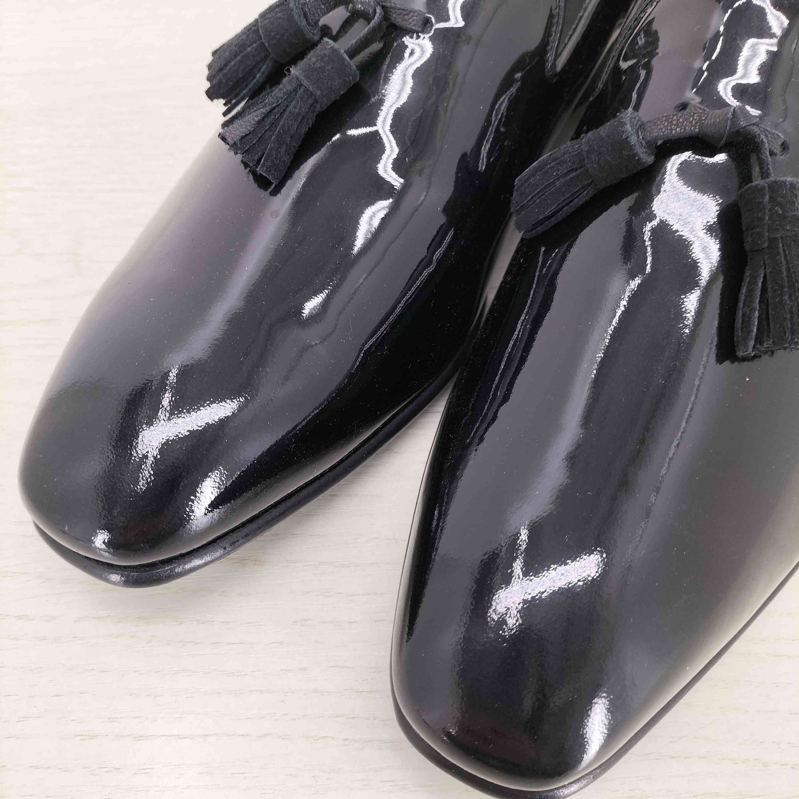 ランバン LANVIN エナメルタッセルローファー メンズ 41 1/2 en LANVIN 