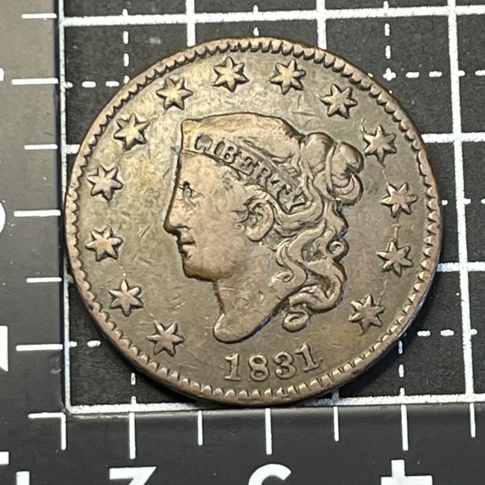 1831年 アメリカ ラージセント Matron Head 1セント 大型銅貨 19世紀