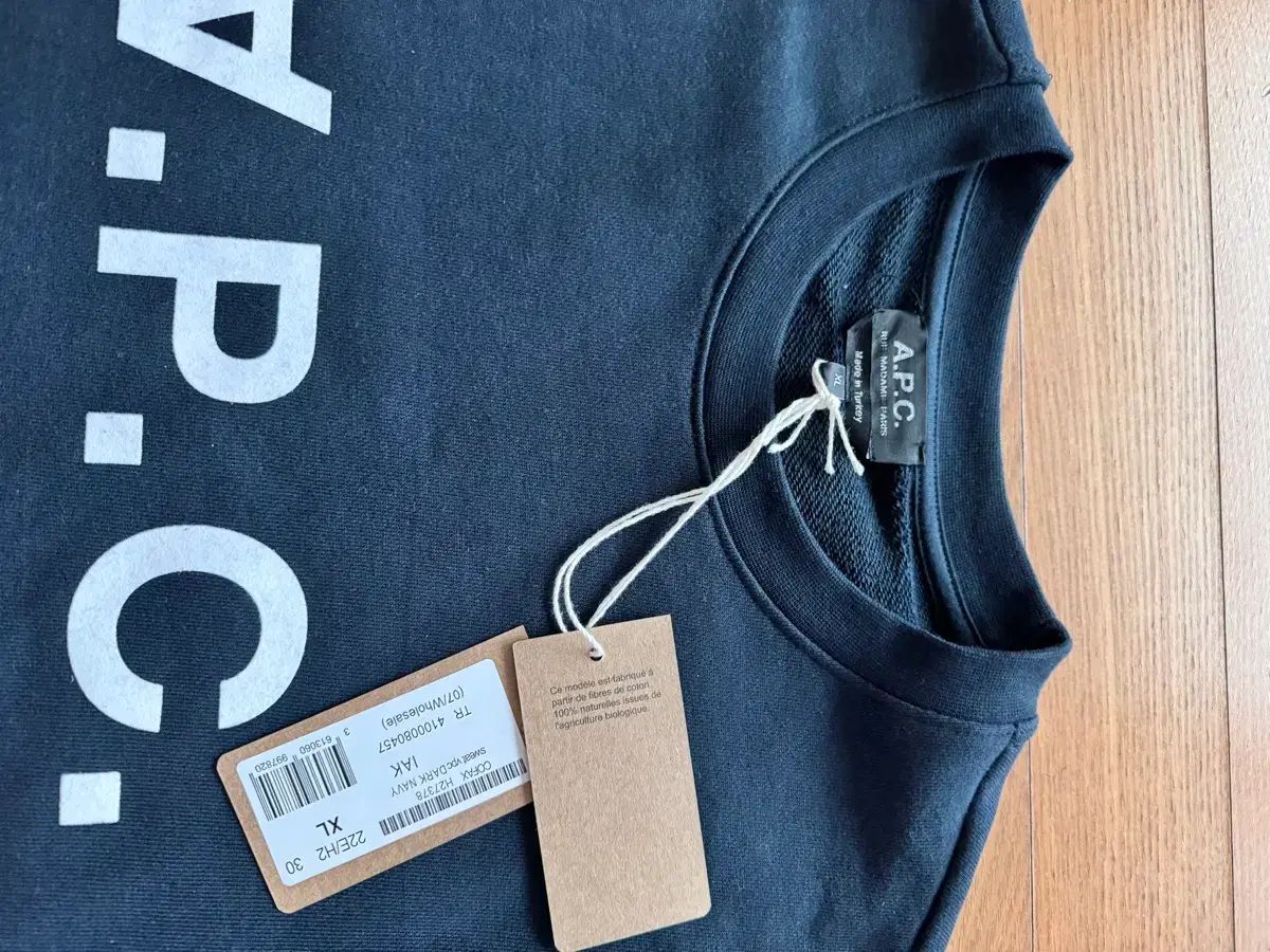 A.P.C. アーペーセー スウェット XL ネイビー 新品 A.P.C. 
