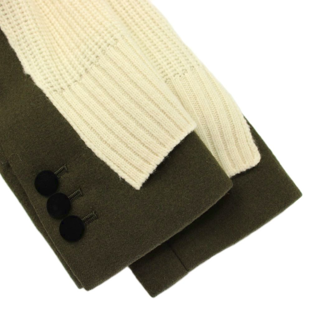 サカイ メルトンドッキングフラップポケットプルオーバーニット 19-04537 サカイ sacai 19AW メルトンドッキングフラップポケットプルオーバー