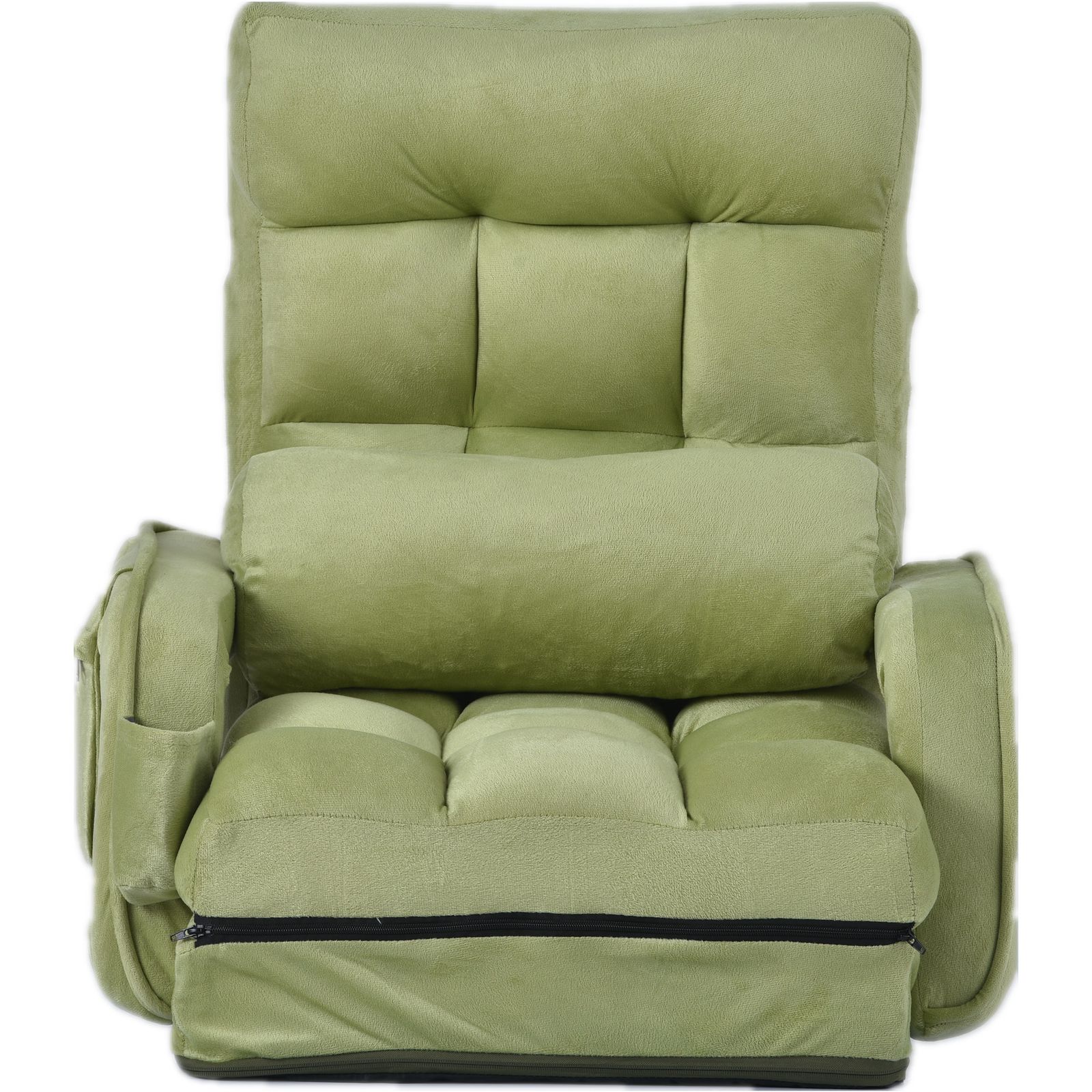 「数量限定セール」 座椅子 リクライニング 14段ギア リクライニングチェアー ファブリック 座イス おしゃれ 椅子 チェアー いす イス コンパクト【グリーン】   