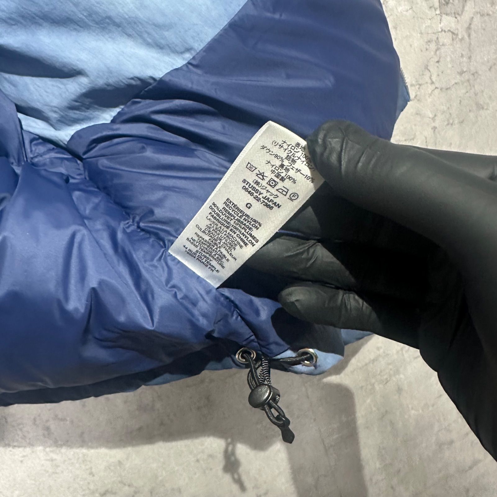 Stussy Recycled Nylon Down Puffer ダウンジャケット ブルー M - メルカリ