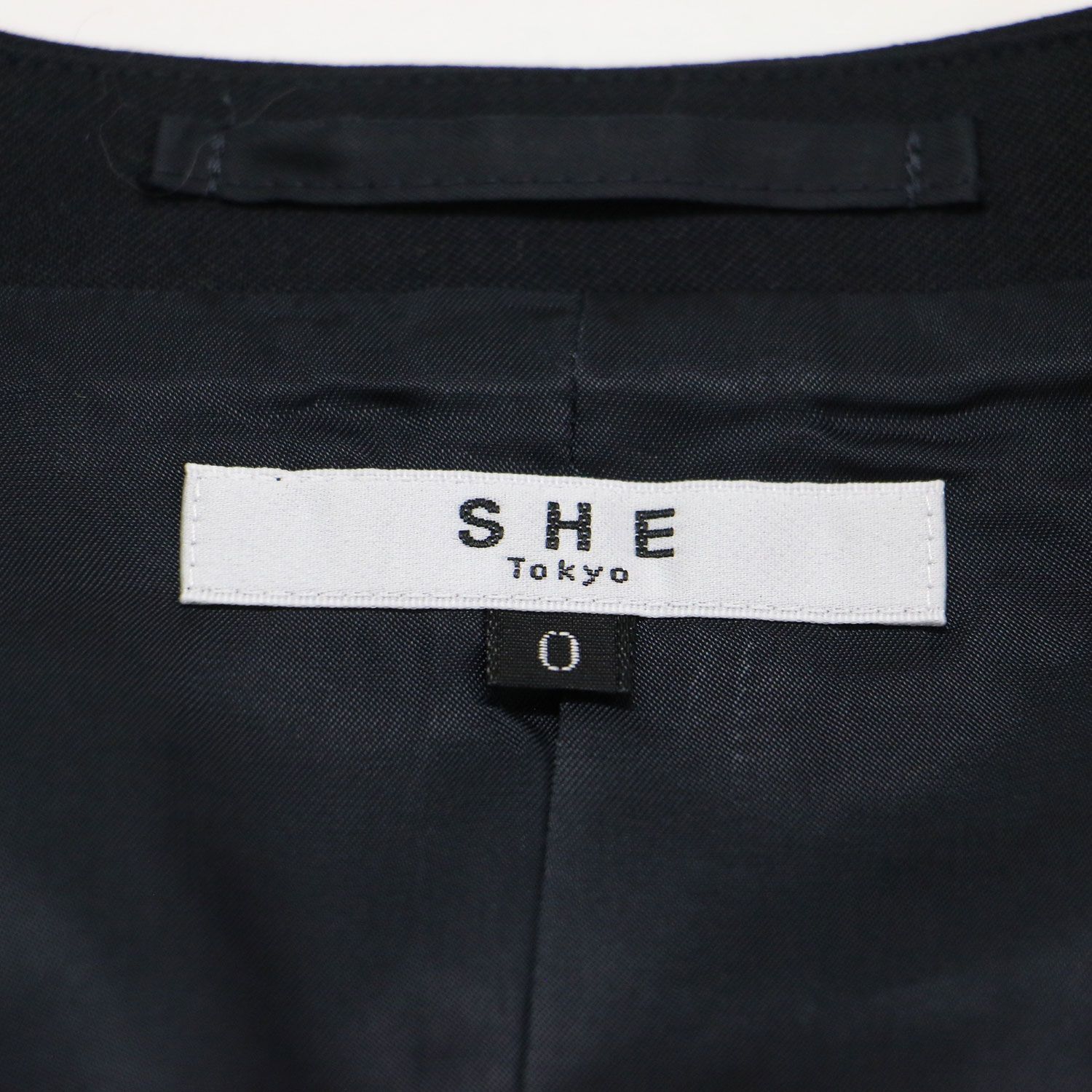 美品】SHE Tokyo シートーキョー ジャケット ネイビー 紺 サイズ:0(S